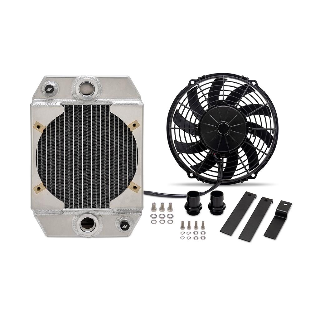 Mishimoto Universal 9" Drag Race Performance Aluminum Radiator Natural - MMRAD-UNI-DRGN