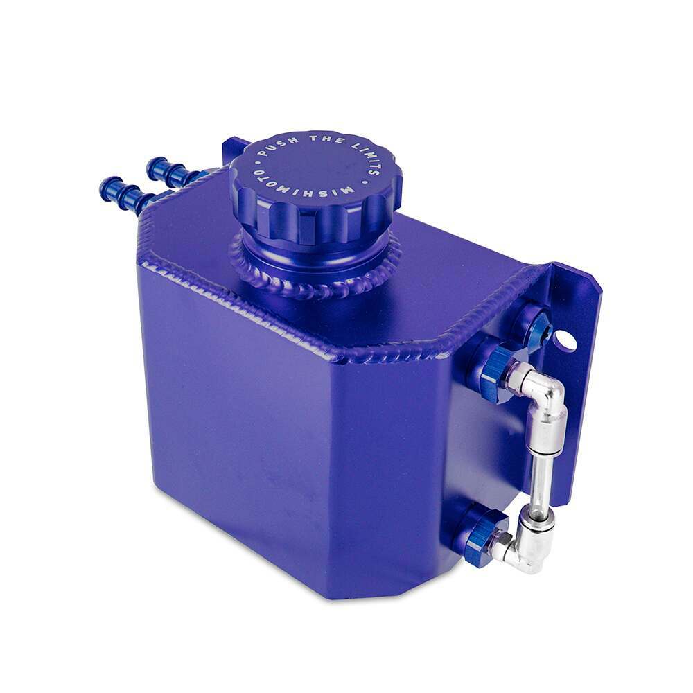 Mishimoto Universal Coolant Overflow Tank, 1 Quart, Blue - MMRT-1LBL