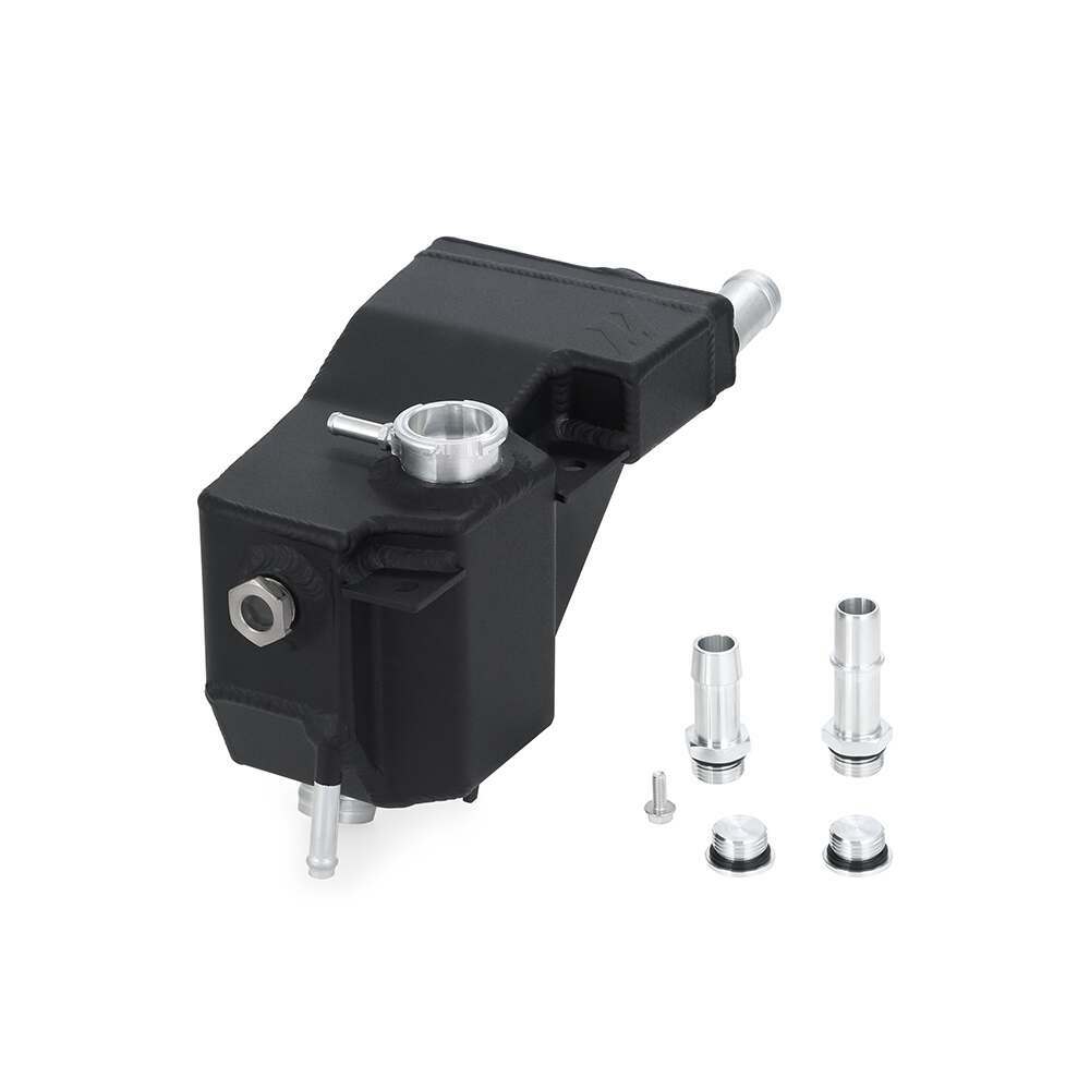 Mishimoto Aluminum Secondary Degas Tank, 2011+ Ford 6.7L Powerstroke, Micro-Wrinkle Black (2011-2019 F-350 Super Duty) - MMRT-F2D-11SMWBK