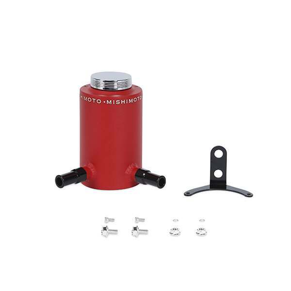 Mishimoto Aluminum Power Steering Reservoir Tank, Wrinkle Red - MMRT-PSAWRD