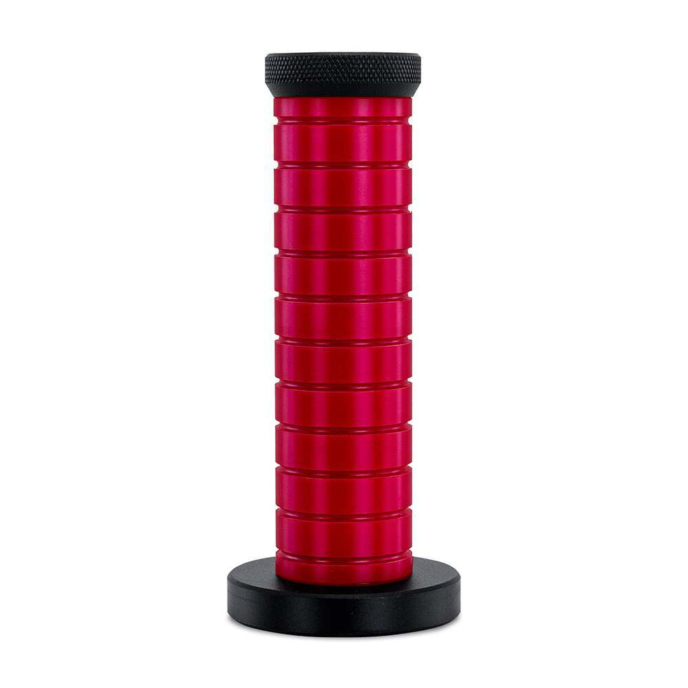 Mishimoto Weighted Grip Shift Knob, Red Grip, Black Top &Amp; Bottom - MMSK-BMXBKRDH