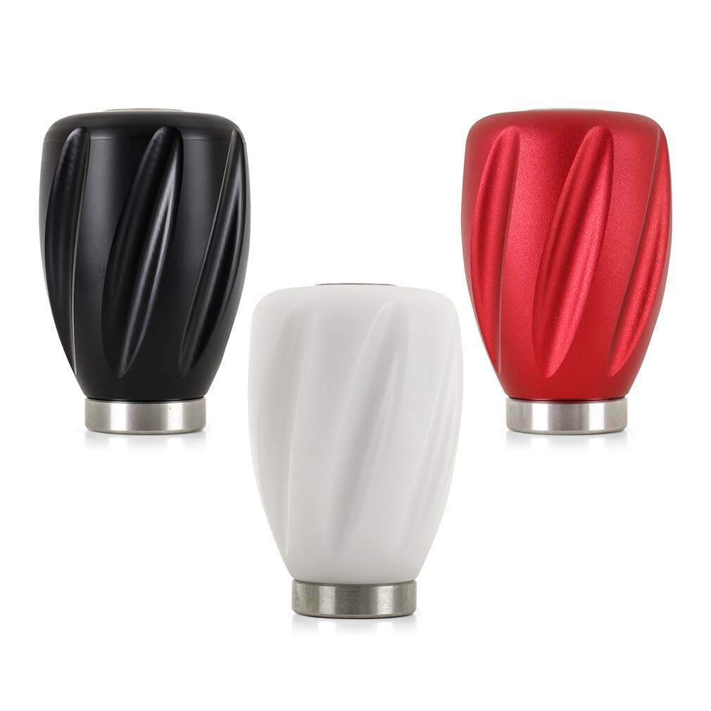 Mishimoto Weighted Steel Core Shift Knob, Twist, White - MMSK-TWST-WH