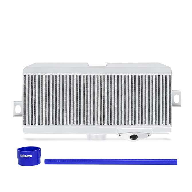 Mishimoto Subaru WRX STI Performance TMIC, Silver Cooler, Blue Hoses, 2008+ (2015-2020 WRX STI,2008-2014 Impreza) - MMTMIC-STI-08SLBL