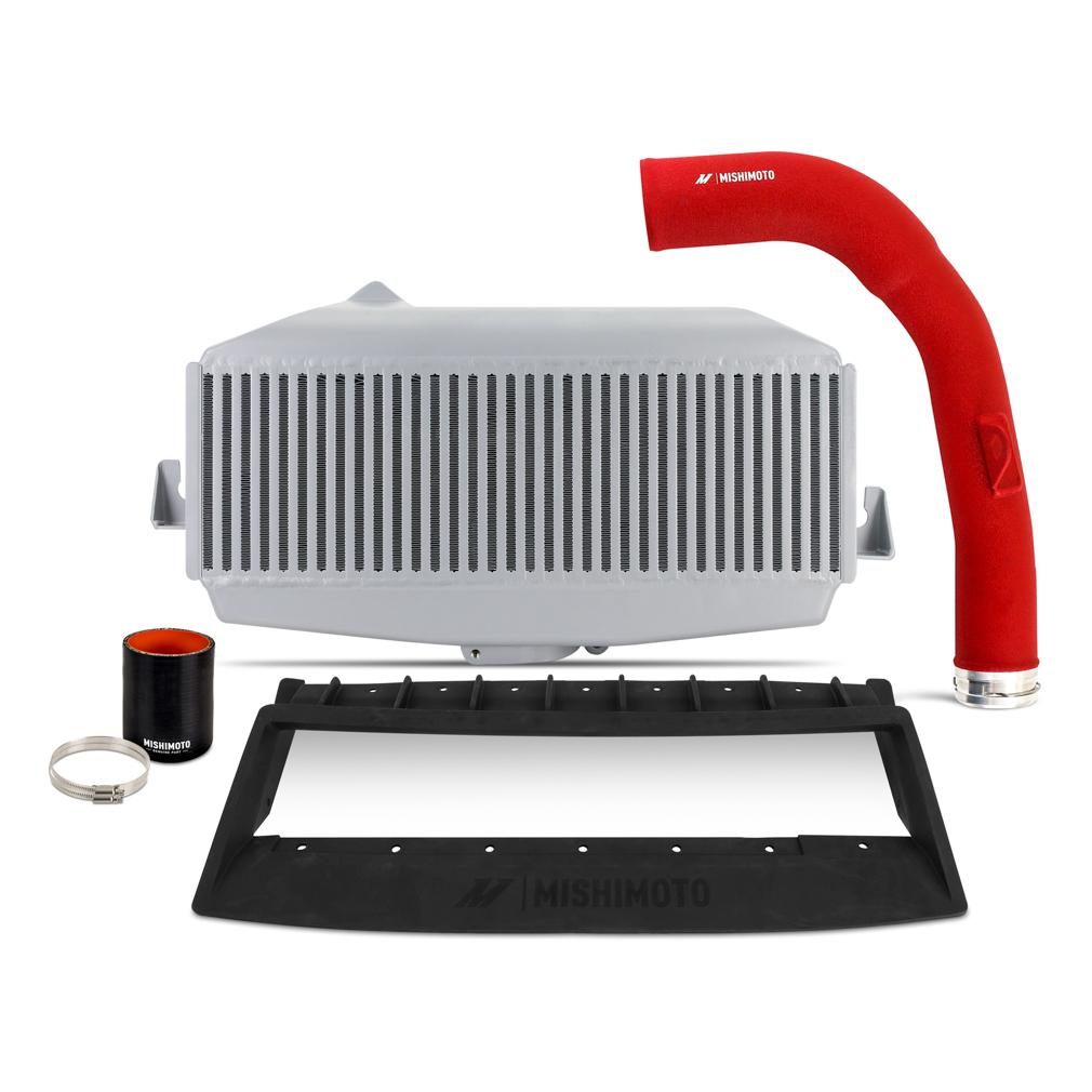 Mishimoto Top-Mount Intercooler Kit Fits Subaru Wrx 2022+ Silver Intercooler Red Pipe (2022-2025 WRX Limited, WRX GT, WRX Sport, WRX Premium, WRX Sport-tech, WRX Base) - MMTMIC-WRX-22KSLRD