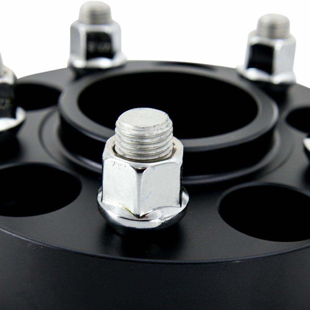 Mishimoto Wheel Spacers, 5X114.3, 70.5Mm Center Bore, M14 X 1.5, 1.75-In Thick, Black (2015-2026 Mustang) - MMWS-001-450BK
