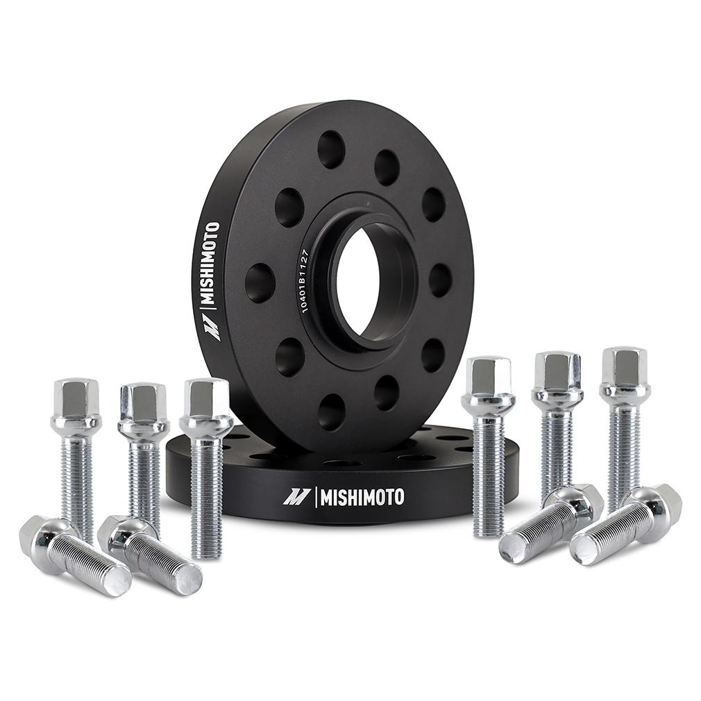 Mishimoto Wheel Spacers 5X100 / 5X112 57.1 Center Bore M14X1.5 20Mm Thick Black (1995-2022 Audi, Volkswagen Fitment) - MMWS-009-200BK