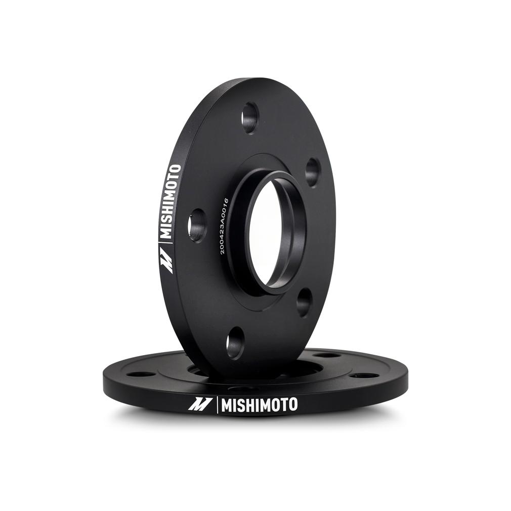 Mishimoto Wheel Spacers 5X120 64.1Mm Center Bore M14 X 1.5 10Mm Thick Black (2005-2024 Acura, Honda, Tesla Fitment) - MMWS-013-100BK