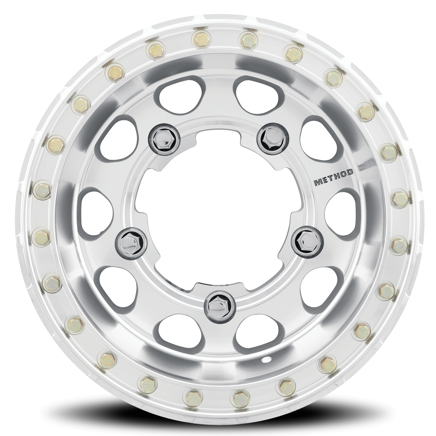 Method Race Wheels MR103 Buggy Beadlock, 17x6.5, -19mm Offset, 5x205, 160mm Centerbore, Raw Machined, w/ BH-H24125 - MR10376519319B