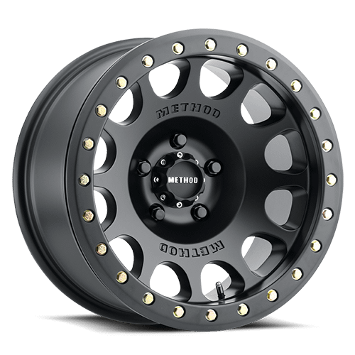 Method Race Wheels MR105 Beadlock, 17x8.5, 0mm Offset, 5x5.5, 108mm Centerbore, Matte Black, w/ BH-H24125 - MR10578555500B