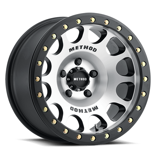 Method Race Wheels MR105 Beadlock, 17x9, -38mm Offset, 5x5, 71.5mm Centerbore, Machined With Matte Black Ring, w/ BH-H24125 - MR10579050338B