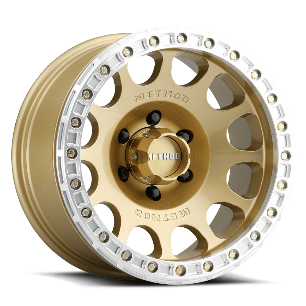 Method Race Wheels MR105 V3, 17x9, -38mm Offset, 6x5.5, 108mm Centerbore, Gold, w/ BH-H24125 - MR10579060138B