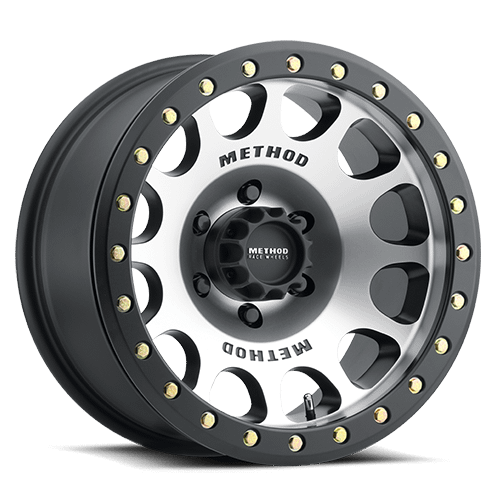 Method Race Wheels MR105 Beadlock, 17x9, -38mm Offset, 6x5.5, 108mm Centerbore, Machined With Matte Black Ring, w/ BH-H24125 - MR10579060338B
