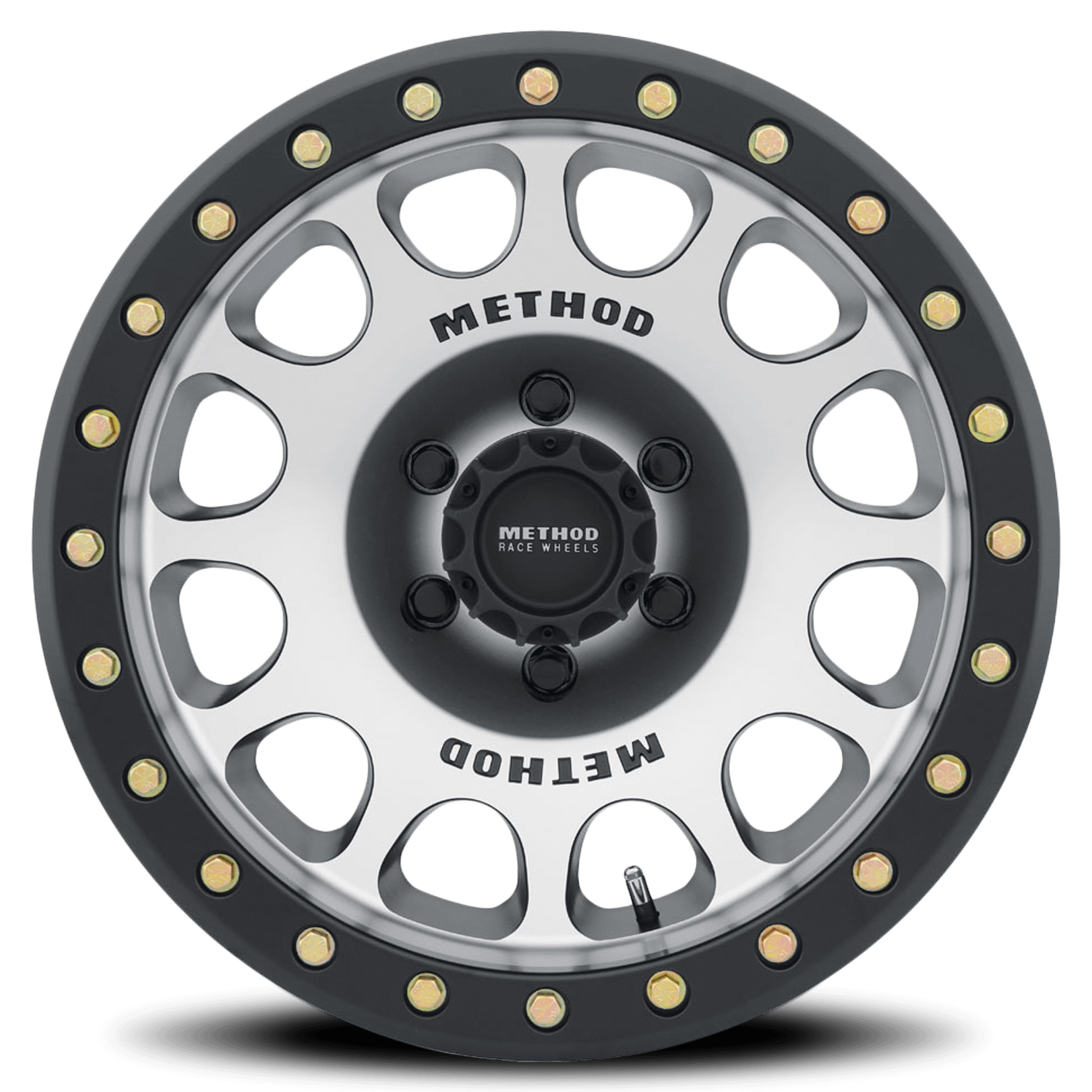 Method Race Wheels MR105 Beadlock, 17x9, -38mm Offset, 6x5.5, 108mm Centerbore, Machined With Matte Black Ring, w/ BH-H24125 - MR10579060338B