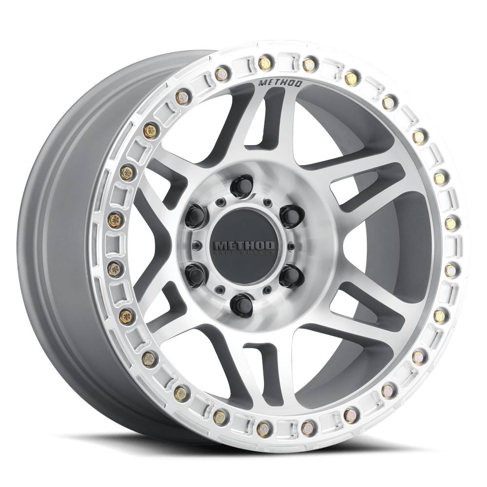 Method Race Wheels MR106 Beadlock, 17x9, -44mm Offset, 5x5, 71.5mm Centerbore, Machined/Clear Coat, w/ BH-H24125 - MR10679050344B