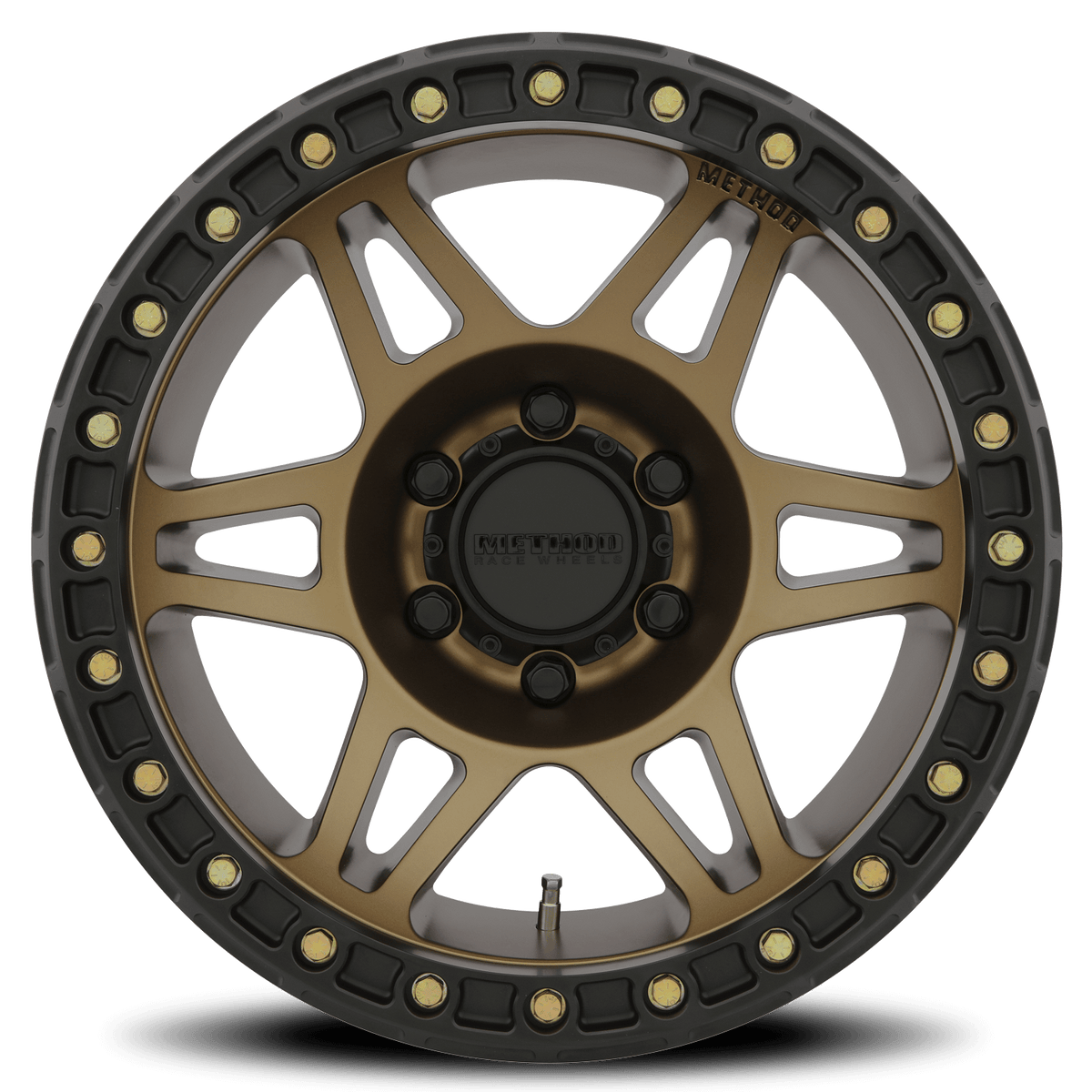 Method Race Wheels MR106 Beadlock, 17x9, -44mm Offset, 5x5, 71.5mm Centerbore, Method Bronze, w/ BH-H24125 - MR10679050944B