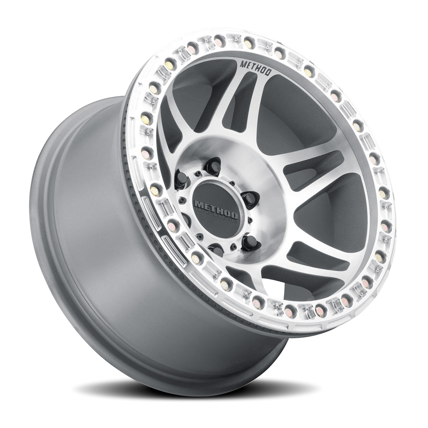 Method Race Wheels MR106 Beadlock, 17x9, -44mm Offset, 6x5.5, 108mm Centerbore, Machined/Clear Coat, w/ BH-H24125 - MR10679060344B