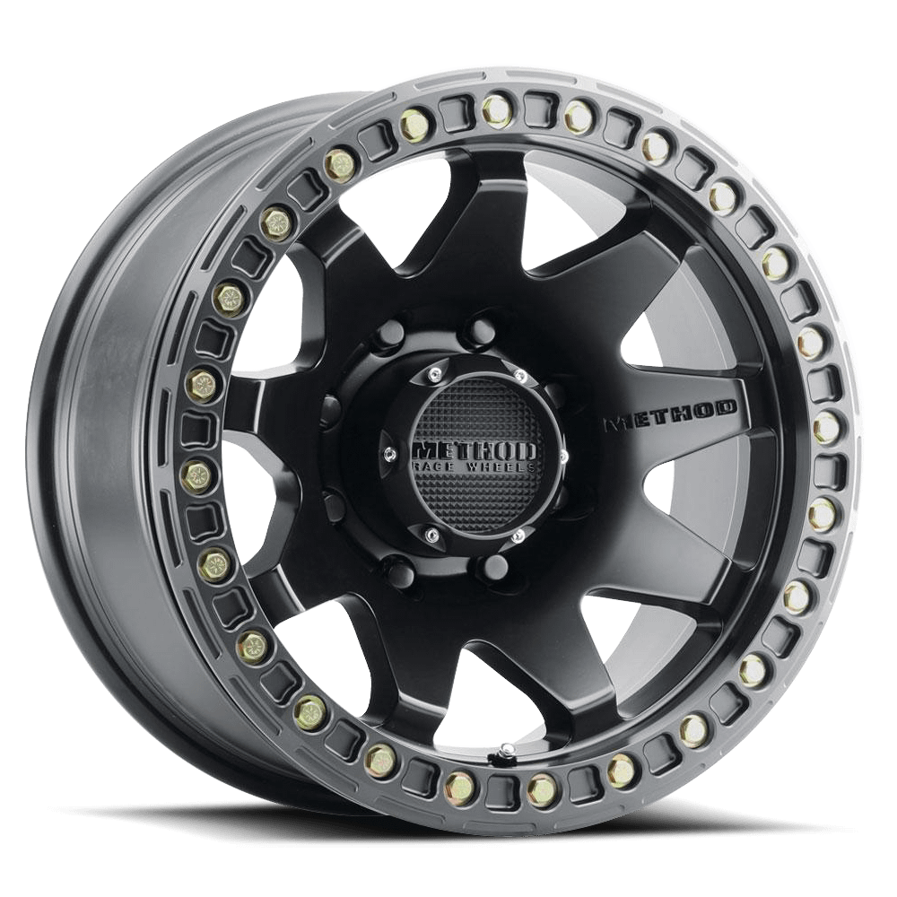 Method Race Wheels MR108 Beadlock, 17x9, -44mm Offset, 8x6.5, 130.81mm Centerbore, Matte Black, - MR10879080544B