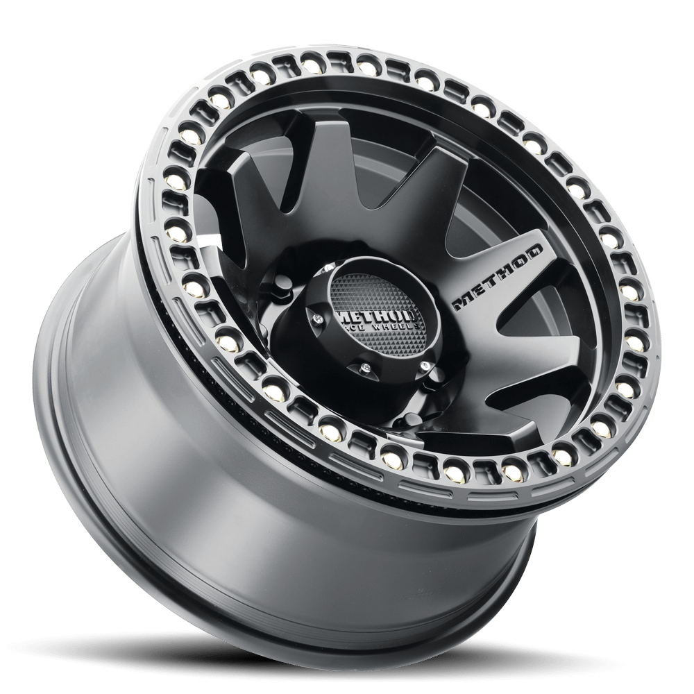 Method Race Wheels MR108 Beadlock, 17x9, -44mm Offset, 8x6.5, 130.81mm Centerbore, Matte Black, - MR10879080544B
