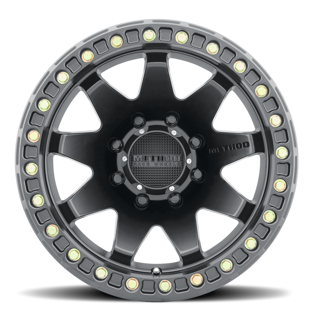 Method Race Wheels MR108 Beadlock, 17x9, -44mm Offset, 8x6.5, 130.81mm Centerbore, Matte Black, - MR10879080544B
