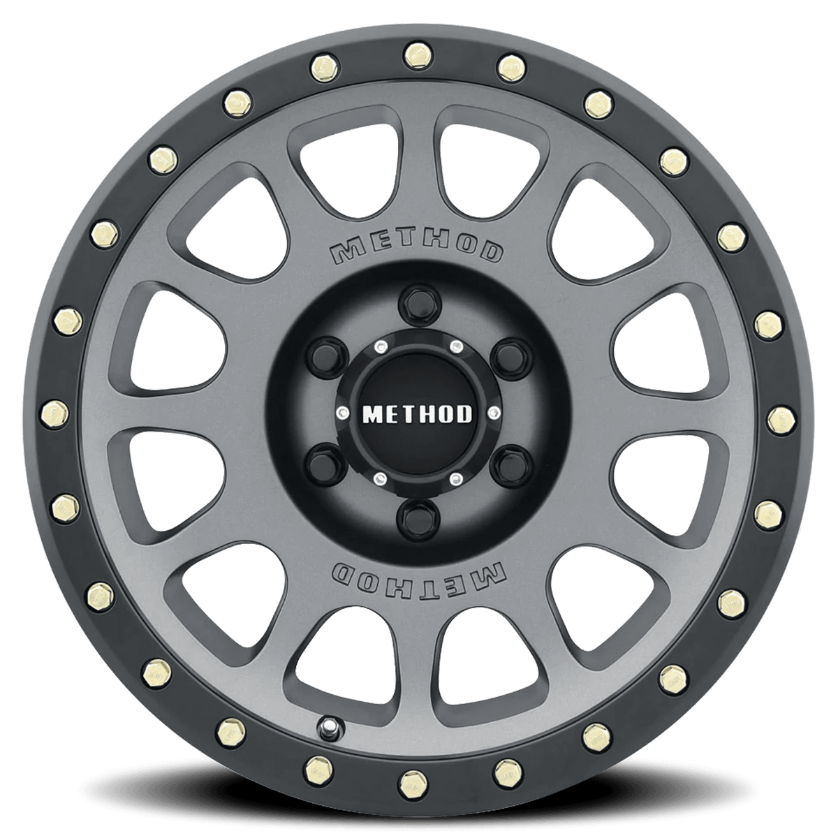 Method Race Wheels Aluminum Wheels 16x8 NV MR305 Bolt Pattern 6 On 139.7 Offset 0 Lip Size 1.57 Titanium TT Matte Black Lip Method - MR30568060800