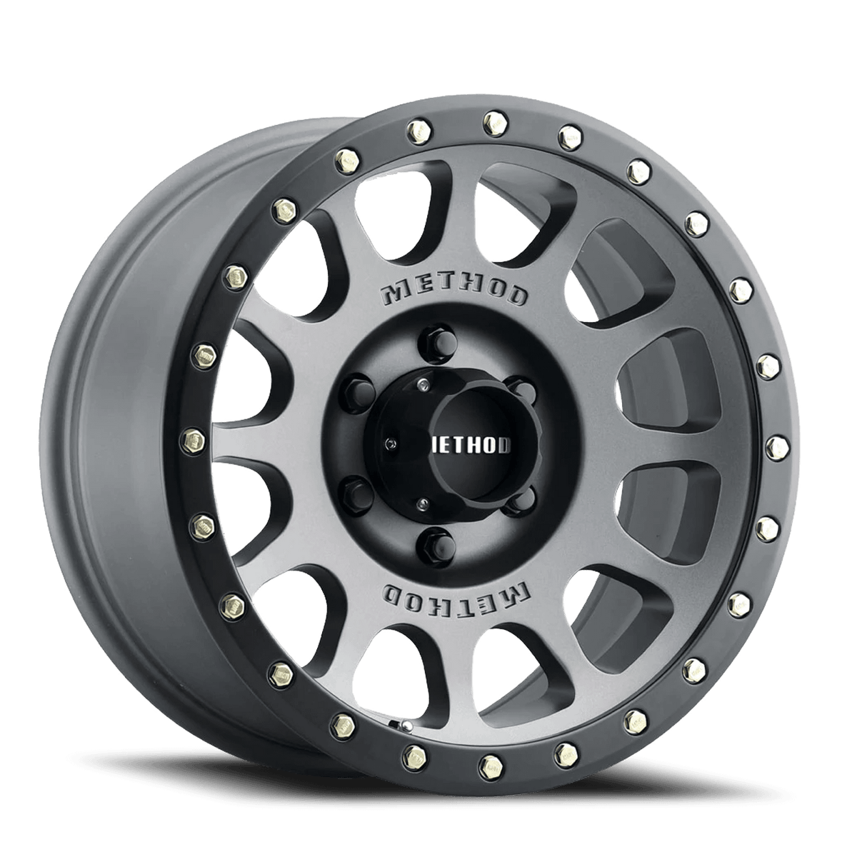 Method Race Wheels Aluminum Wheels 17x8.5 NV MR305 Bolt Pattern 5 On 127 Offset 0 Lip Size 1.3 Titanium TT Matte Black Lip Method - MR30578550800