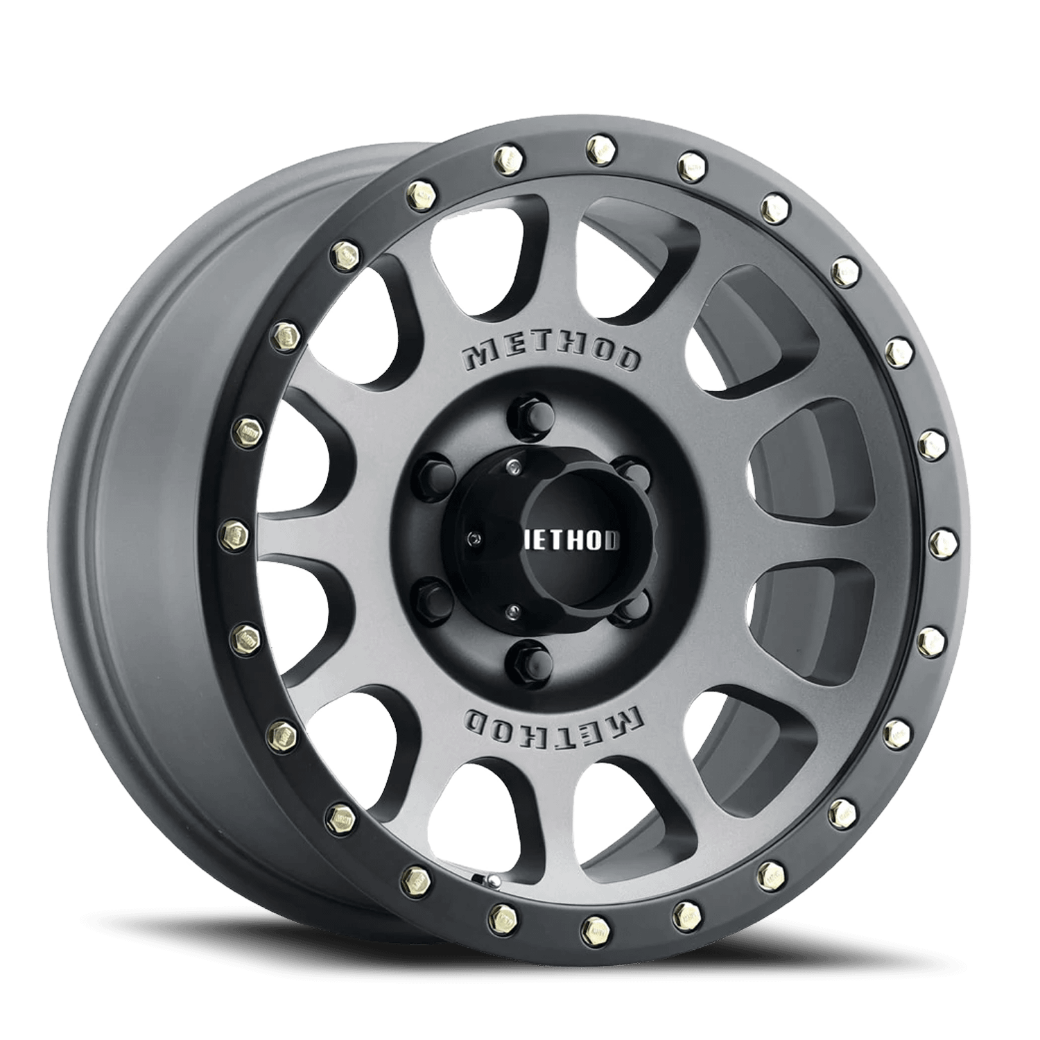 Method Race Wheels Aluminum Wheels 17x8.5 NV MR305 Bolt Pattern 5 On 139.7 Offset 0 Lip Size 1.3 Titanium TT Matte Black Lip Method - MR30578555800