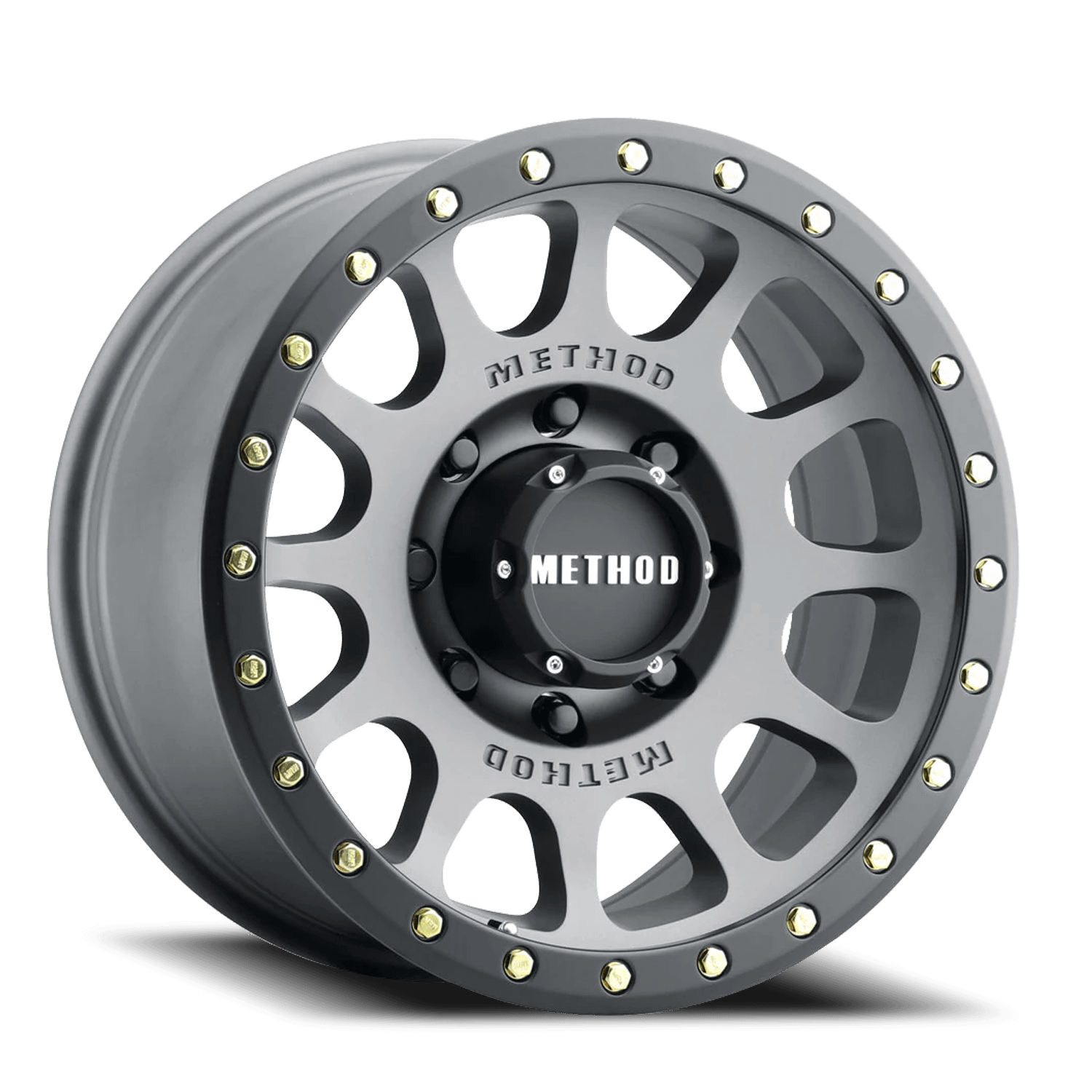 Method Race Wheels Aluminum Wheels 18x9 NV MR305 Bolt Pattern 8 On 165.1 Offset 18 Lip Size 1.38 Titanium TT Matte Black Lip Method - MR30589080818