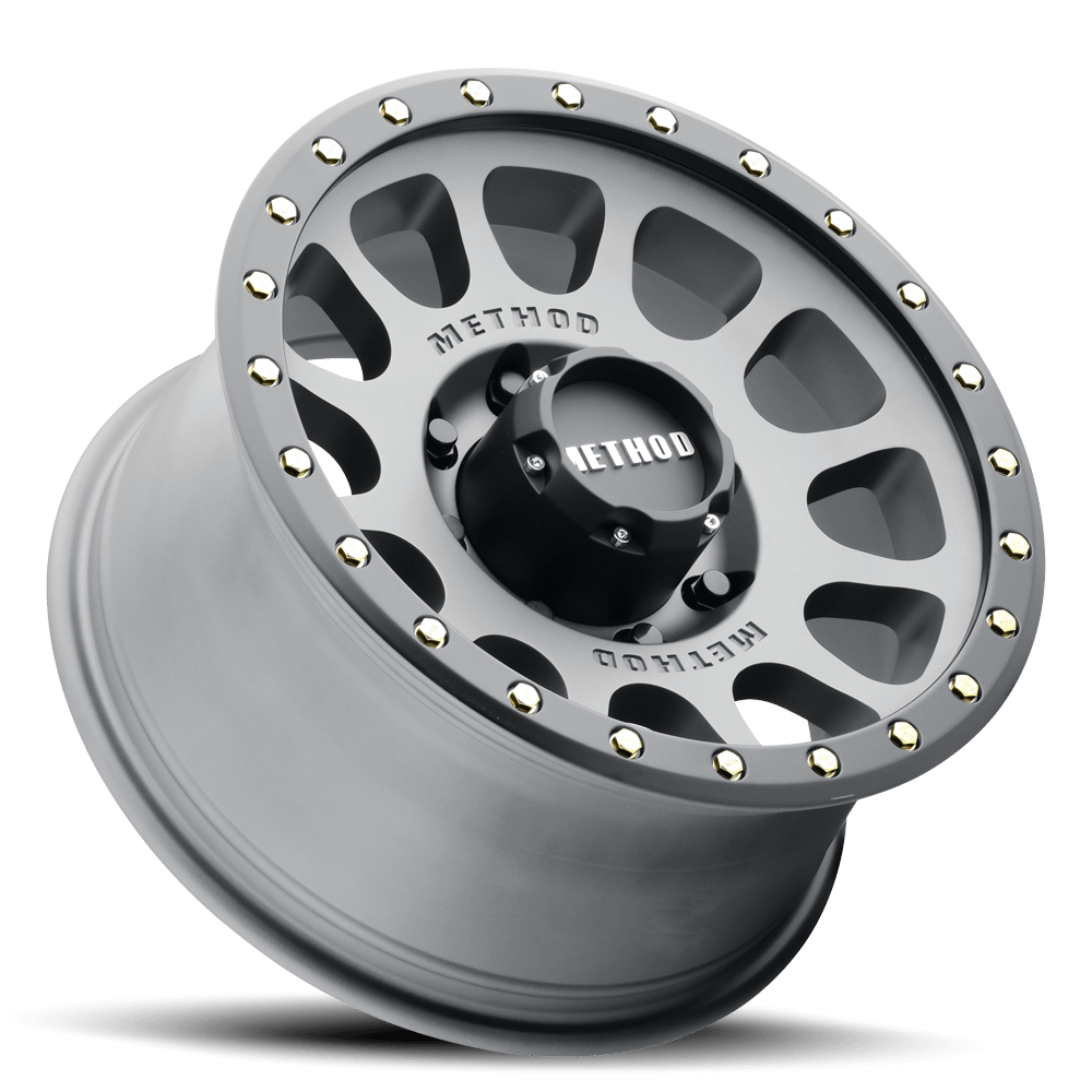 Method Race Wheels Aluminum Wheels 18x9 NV MR305 Bolt Pattern 8 On 165.1 Offset 18 Lip Size 1.38 Titanium TT Matte Black Lip Method - MR30589080818
