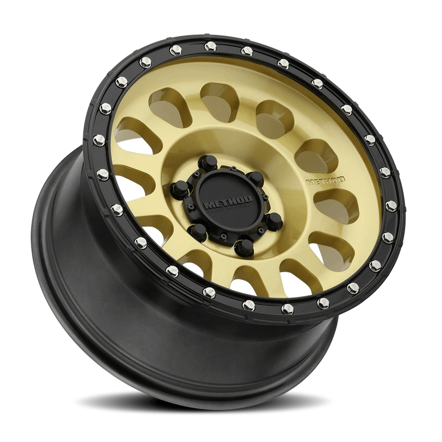 Method Race Wheels MR315, 17x8.5, 0mm Offset, 6x135, 87mm Centerbore, Gold/Black Street Loc - MR31578516100
