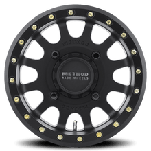 Method Race Wheels MR401 UTV Beadlock, 14x7, 5+2/+38mm Offset, 4x156, 132mm Centerbore, Matte Black, w/ BH-H20875 - MR40147046552B
