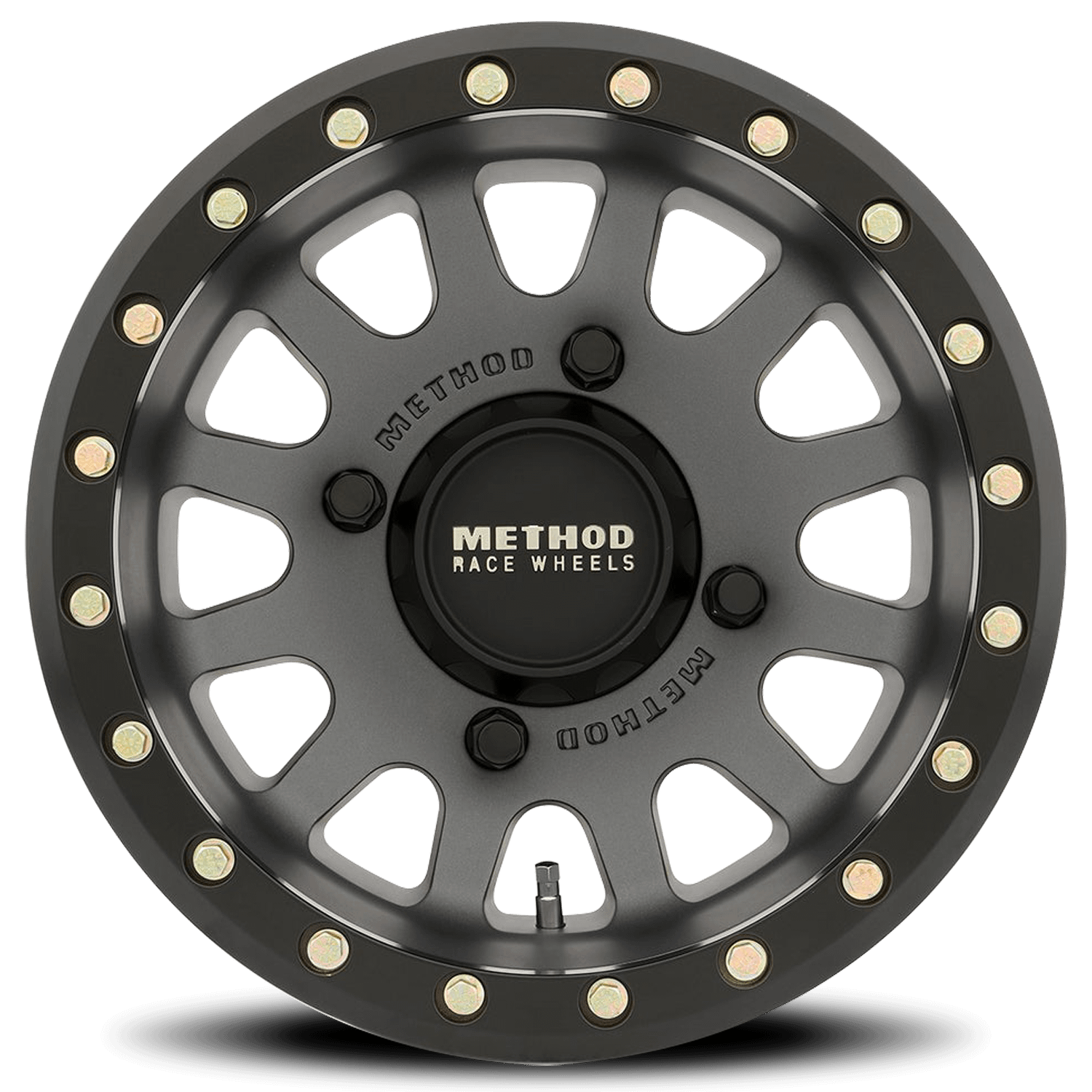 Method Race Wheels Aluminum Wheels 15x6 MR401 Beadlock UTV Bolt Pattern 5 On 114.3 Offset 49 Lip Size 0 Titanium GY Matte Black Ring Method - MR40156012851B