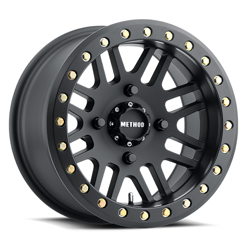 Method Race Wheels MR406 UTV Beadlock, 15x10, 5+5/-2mm Offset, 4x156, 132mm Centerbore, Matte Black, w/ BH-H24100 - MR40651046555B