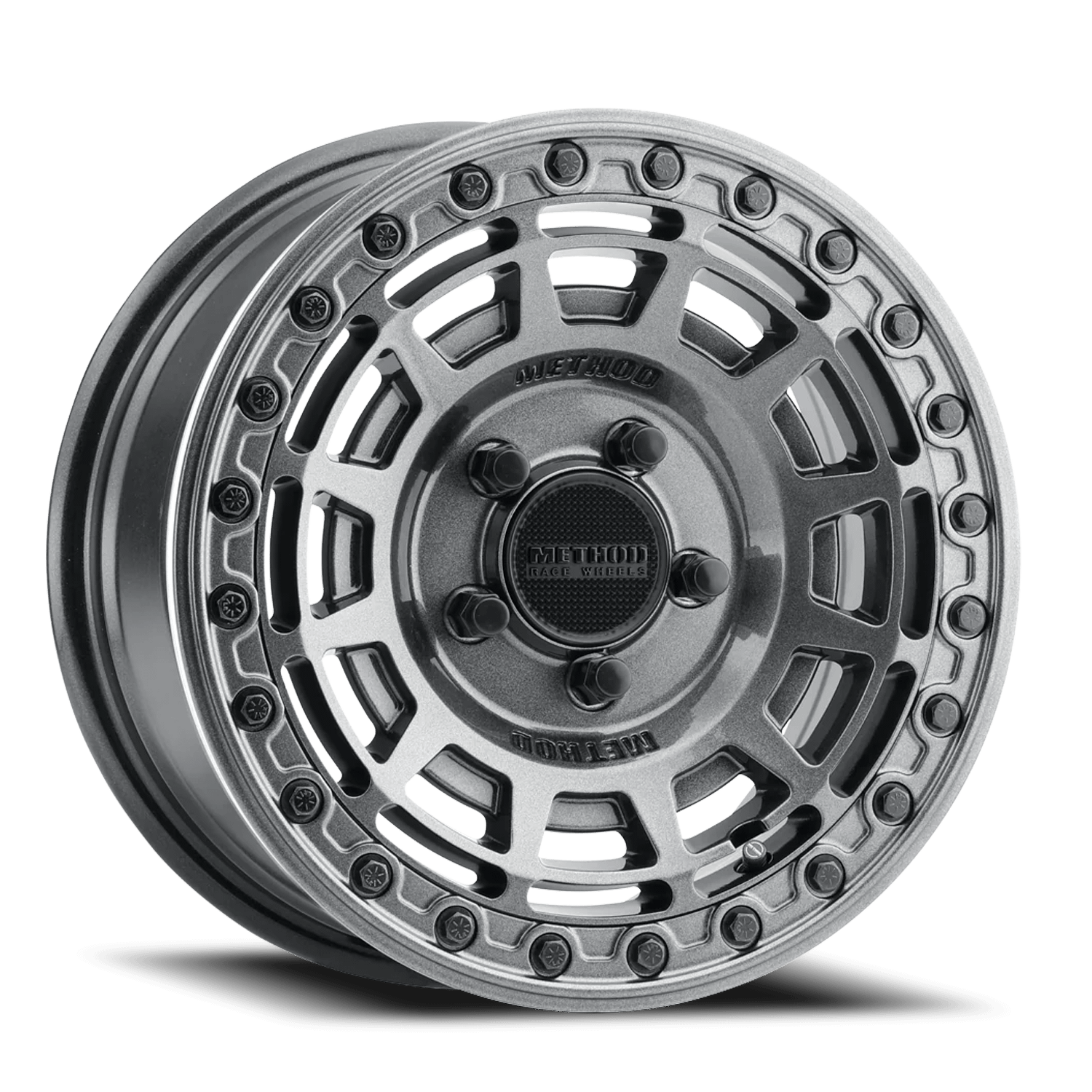 Method Race Wheels Aluminum Wheels 15x10 MR415 Beadlock UTV Bolt Pattern 5 On 114.3 Offset 25 Lip Size 2.09 Graphite GY Gloss Graphite Ring Method - MR415510121264B