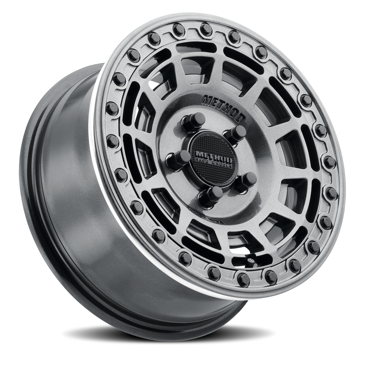 Method Race Wheels Aluminum Wheels 15x10 MR415 Beadlock UTV Bolt Pattern 5 On 114.3 Offset 25 Lip Size 2.09 Graphite GY Gloss Graphite Ring Method - MR415510121264B