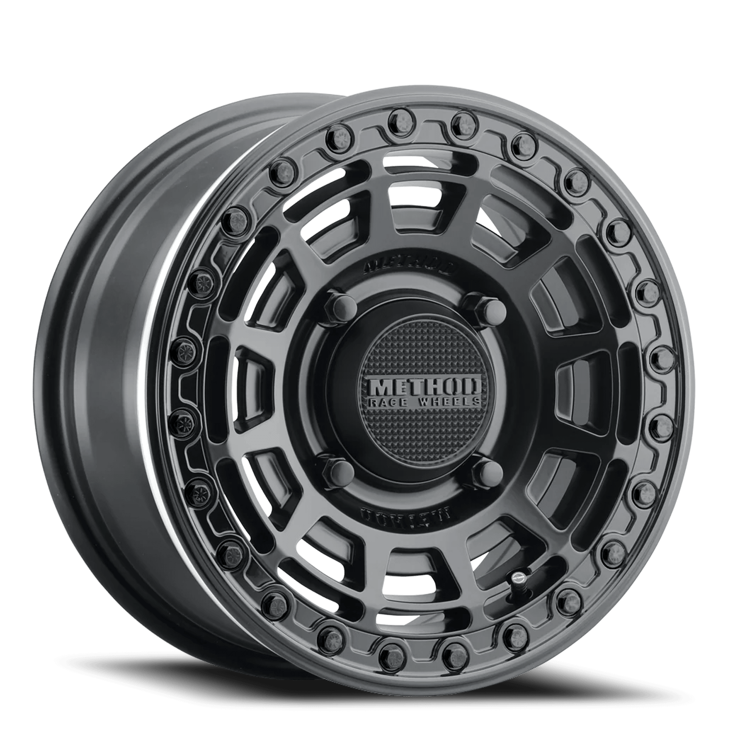 Method Race Wheels Aluminum Wheels 15x7 MR415 Beadlock UTV Bolt Pattern 4 On 136 Offset 38 Lip Size 0 Matte Black MB Gloss Black Ring Method - MR415570471052B