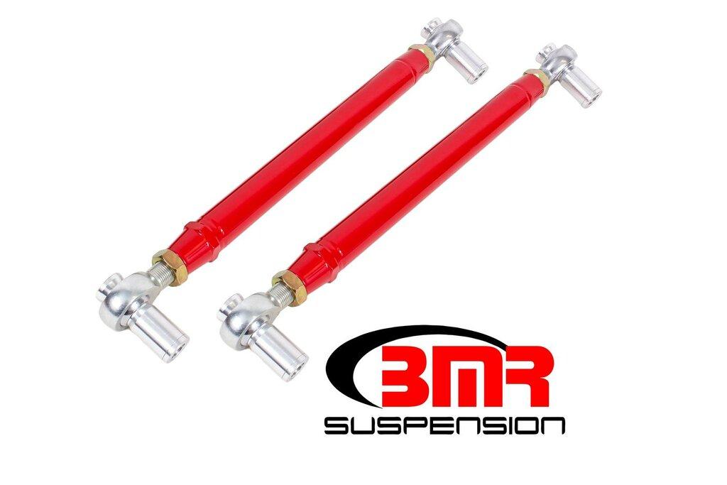 BMR MTCA052R Red Lower Control Arms, Chrome-Moly, Double Adj, Rod/rod, Offset 1979 - 1998 Sn95 Ford Mustang