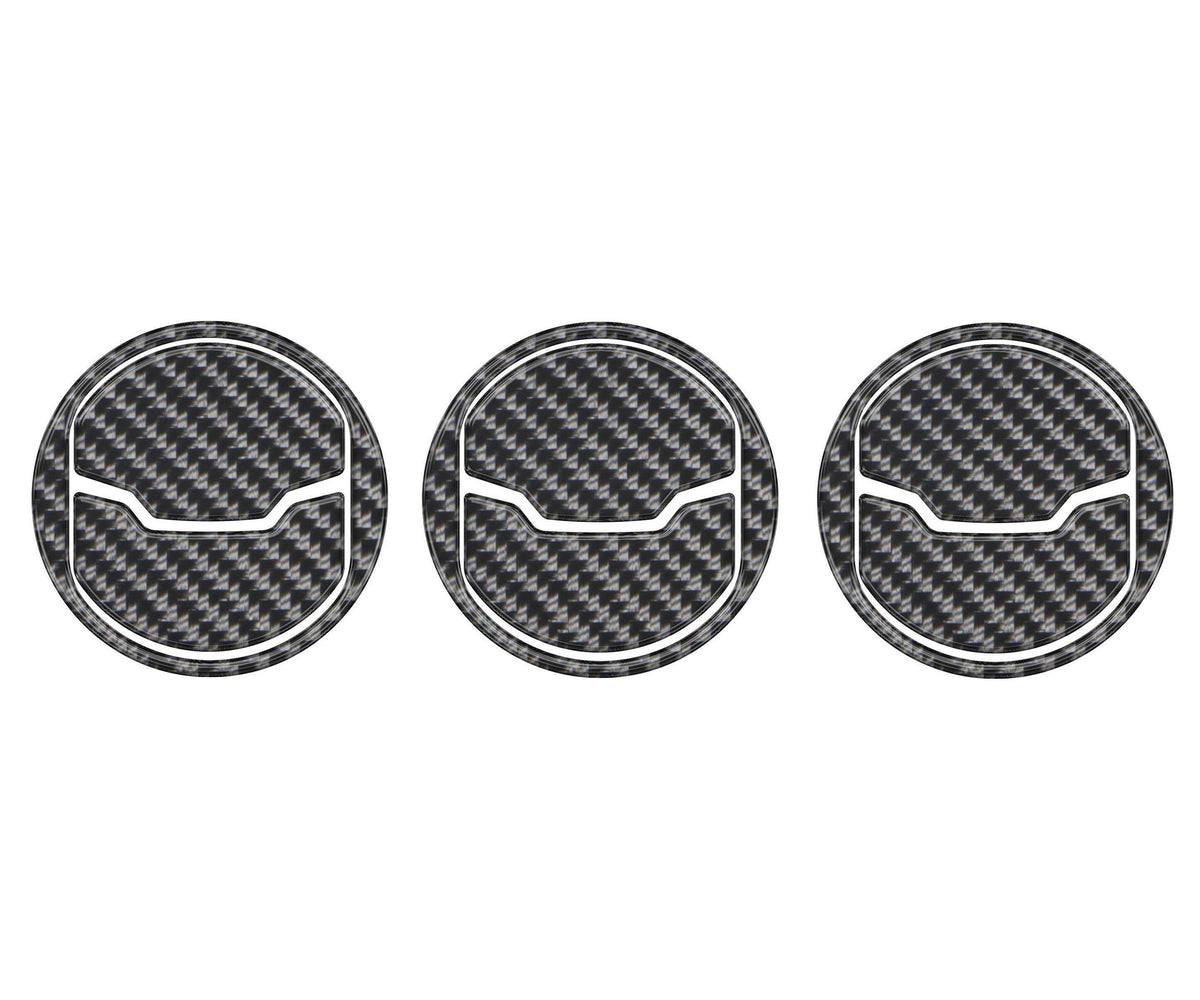 TUFSKINZ Center AC Vents (3 Vents) Accent Trim (2015-2023 Mustang) - MUS059-DCF-G