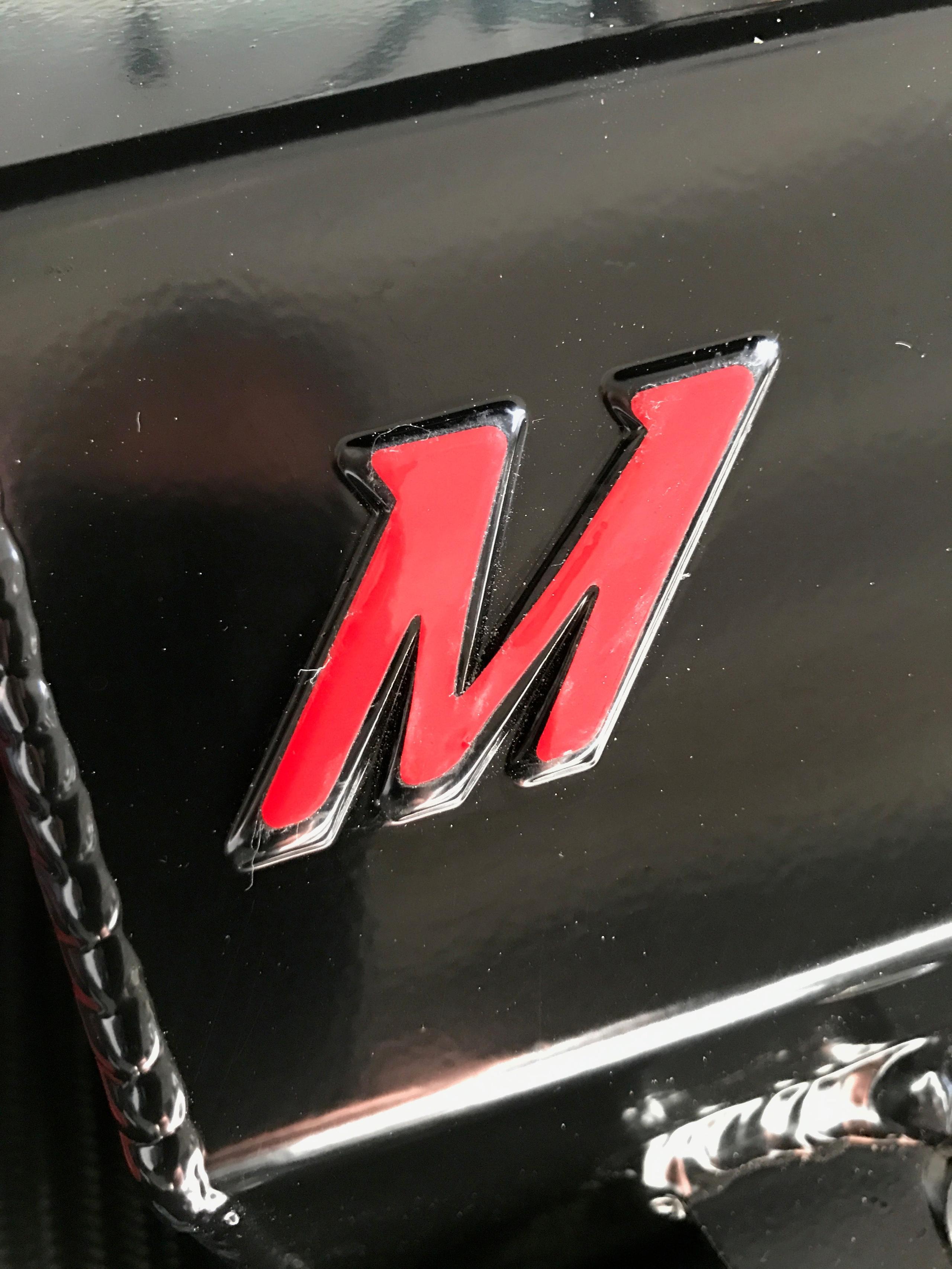 Anchor Room Mishimoto Coolant Tank Logo Decal "M" - Blue (2015-2023 Mustang) - MMTD_B