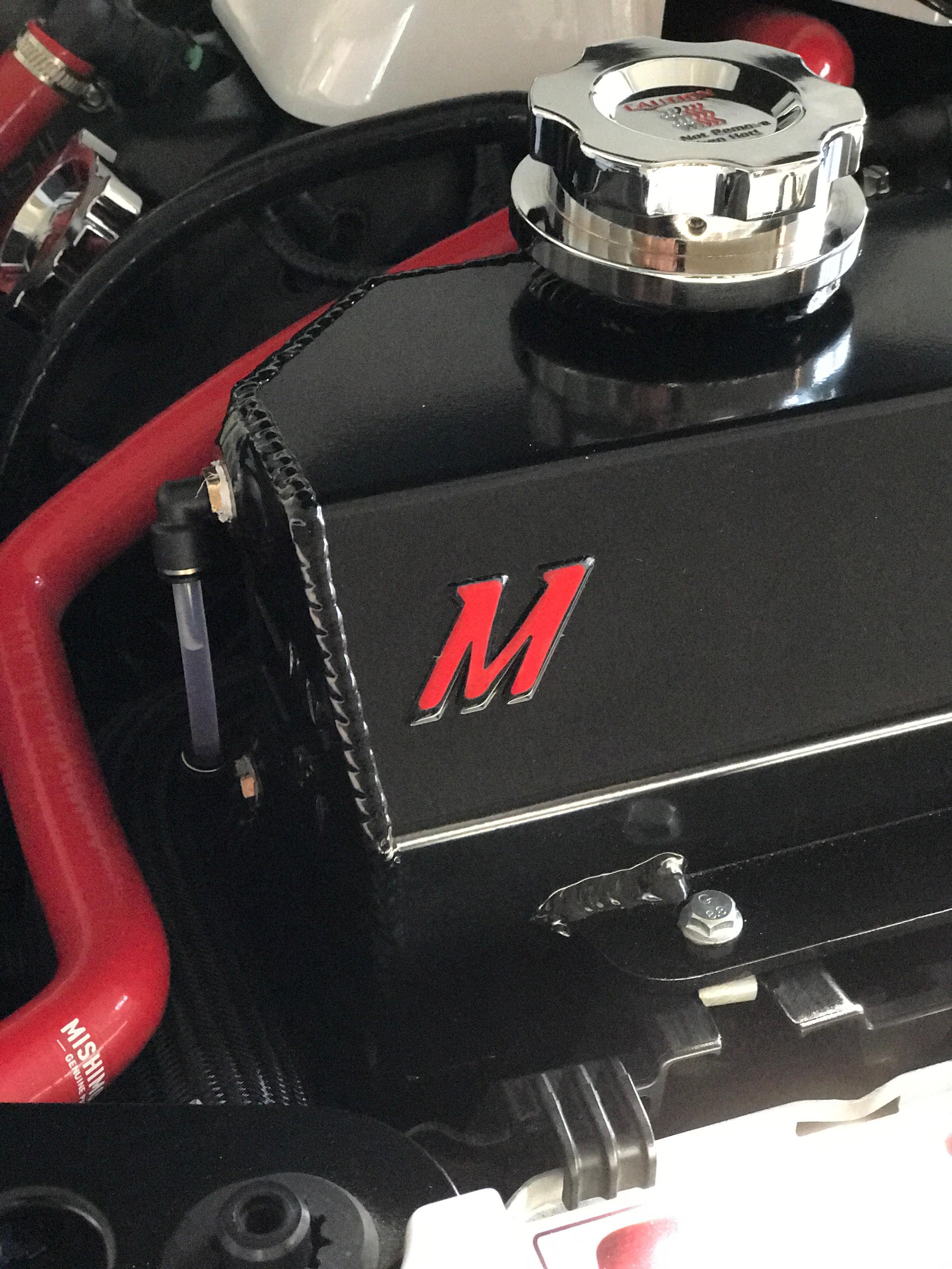 Anchor Room Mishimoto Coolant Tank Logo Decal "M" - Blue (2015-2023 Mustang) - MMTD_B