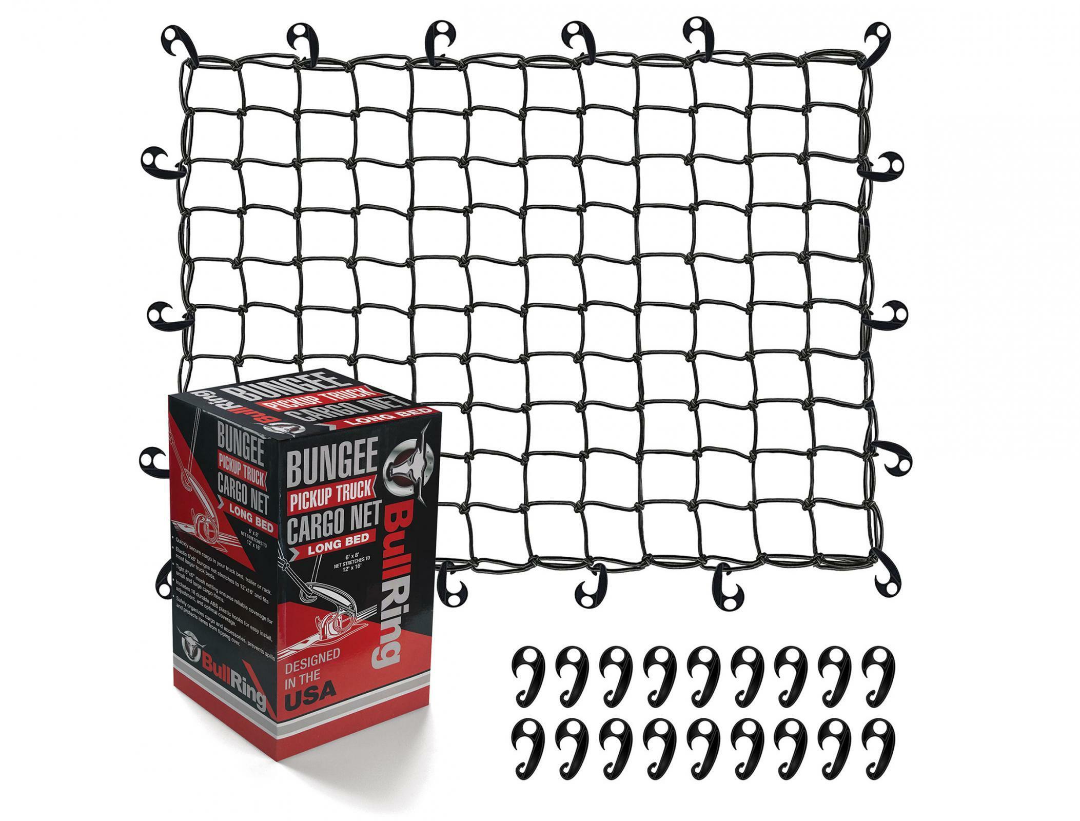 SpeedStrap Bungee Pickup Truck Cargo Net Long Bed Bullring - N1020