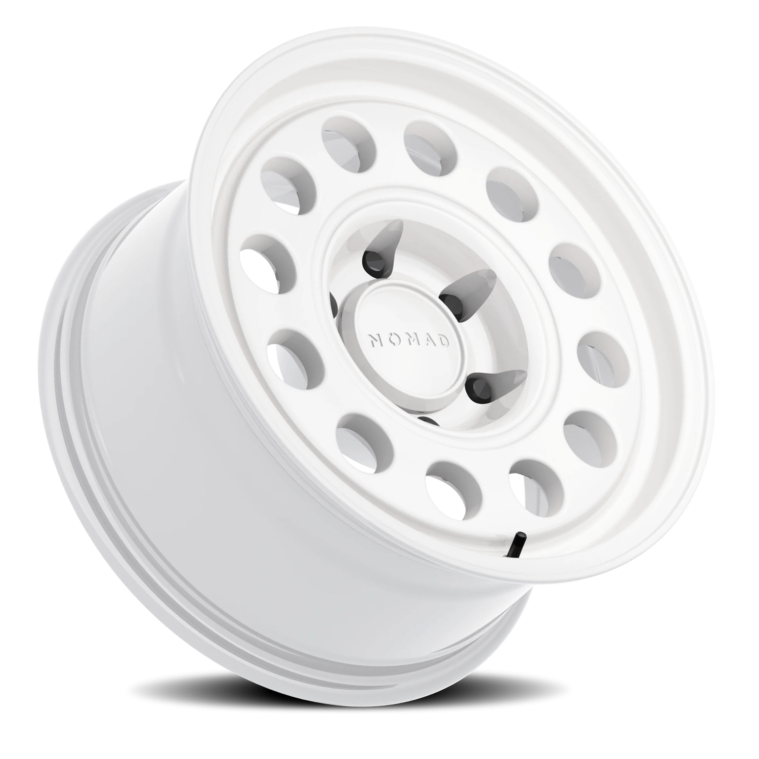 Nomad Wheels Aluminum Wheels 17x8.5 501SA Convoy Salt White 6 On 139.7 Bolt Pattern 106.1 Bore 0 Offset - N501SA-78560-00