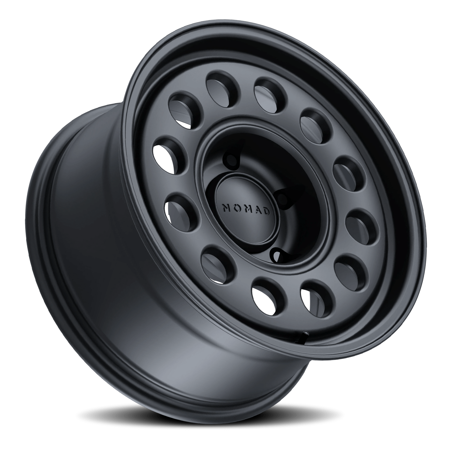 Nomad Wheels Aluminum Wheels 15x7 501SB Convoy Satin Black 5 On 114.3 Bolt Pattern 83.82 Bore -10 Offset - N501SB-57012-10