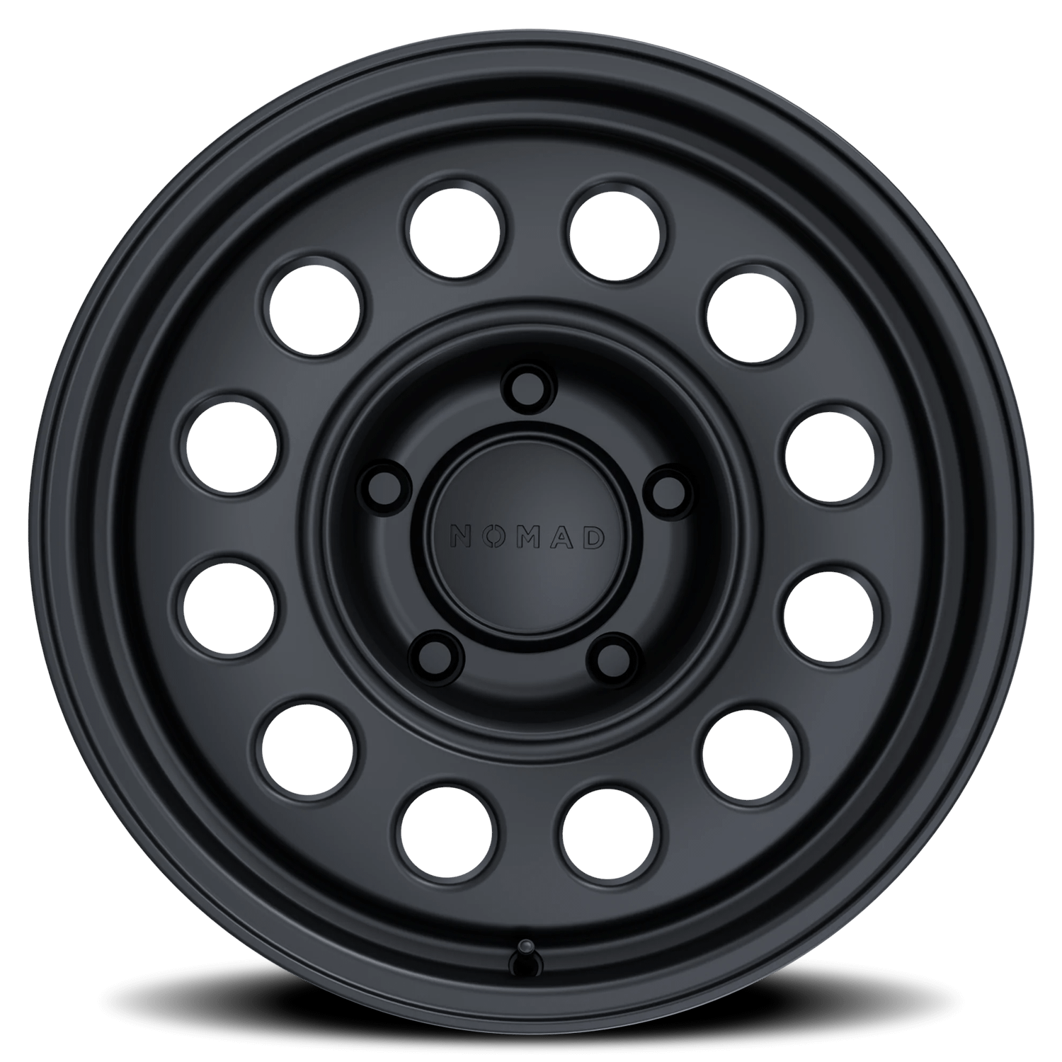 Nomad Wheels Aluminum Wheels 15x7 501SB Convoy Satin Black 5 On 139.7 Bolt Pattern 107.95 Bore -10 Offset - N501SB-57055-10