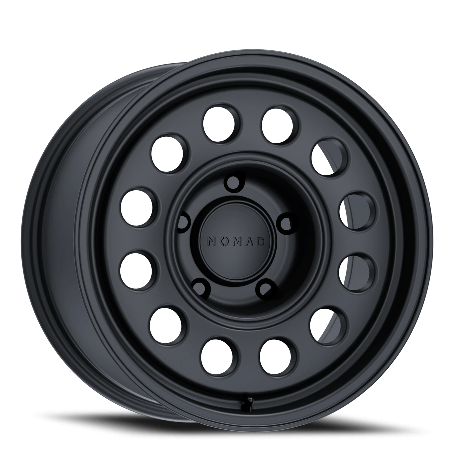 Nomad Wheels Aluminum Wheels 17x8.5 501SB Convoy Satin Black 5 On 127 Bolt Pattern 78.1 Bore -10 Offset - N501SB-78550-10