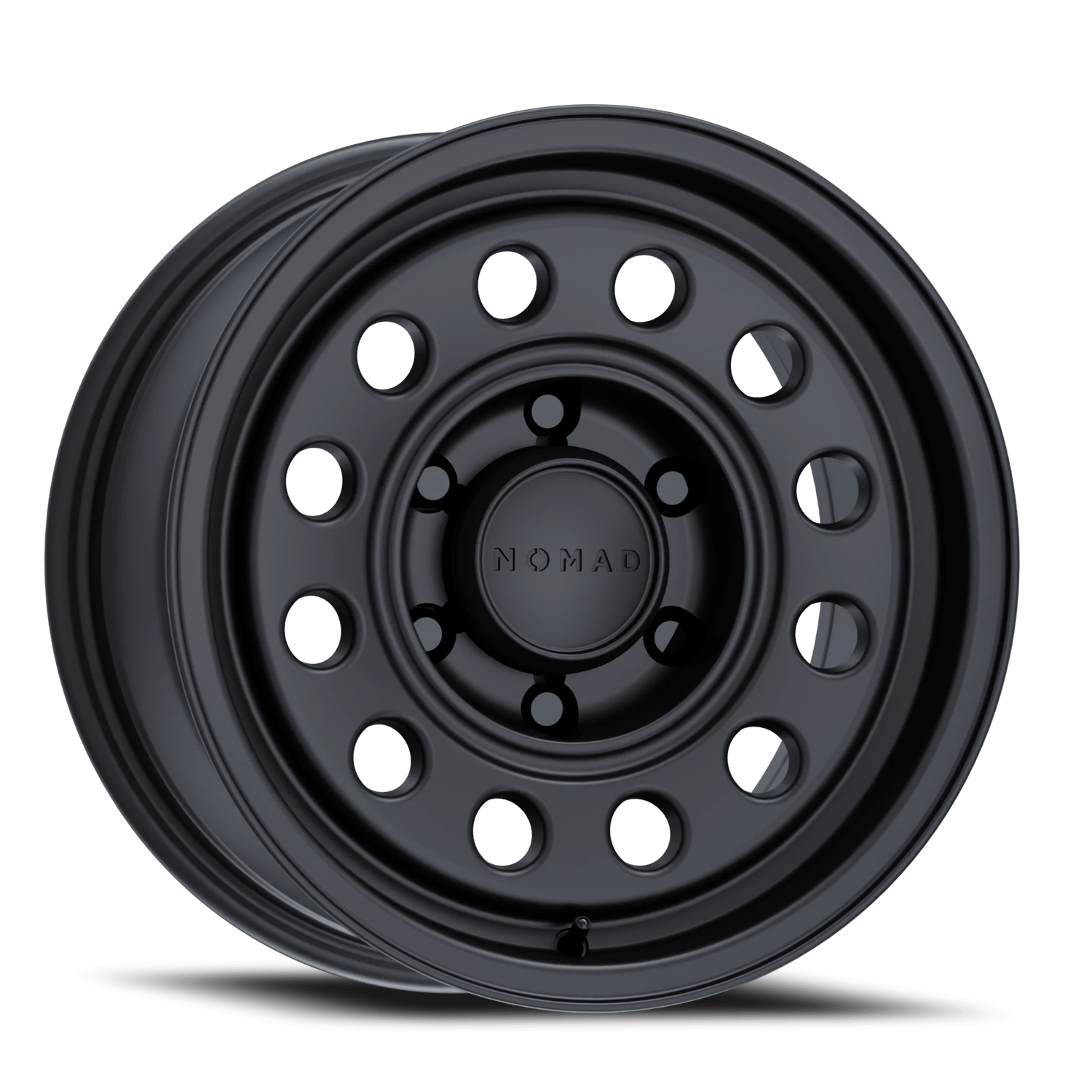 Nomad Wheels Aluminum Wheels 17x8.5 501SB Convoy Satin Black 6 On 120 Bolt Pattern 78.1 Bore 0 Offset - N501SB-78562-00
