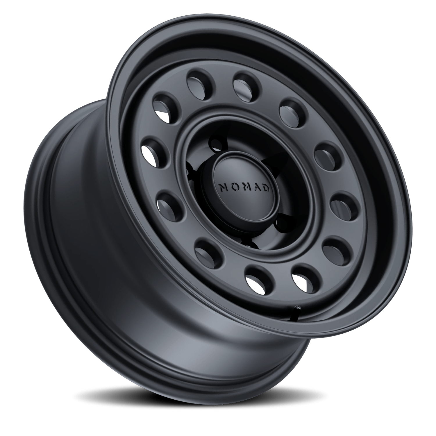 Nomad Wheels Aluminum Wheels 17x8.5 501SB Convoy Satin Black 6 On 120 Bolt Pattern 78.1 Bore 0 Offset - N501SB-78562-00