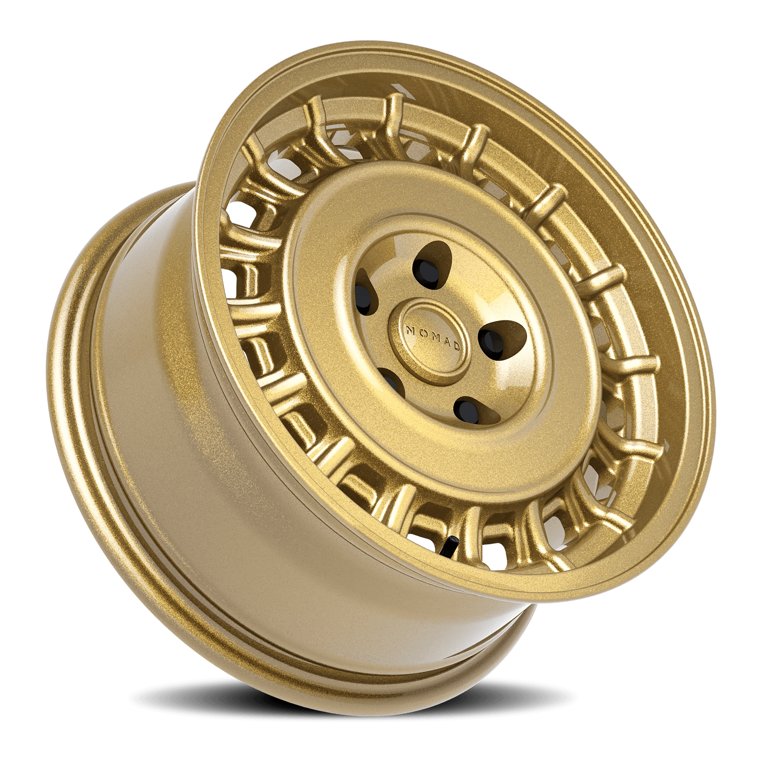 Nomad Wheels Aluminum Wheels 15x7 502GR Arvo Gold Rush 5 On 114.3 Bolt Pattern 72.62 Bore 15 Offset - N502GR-57012+15