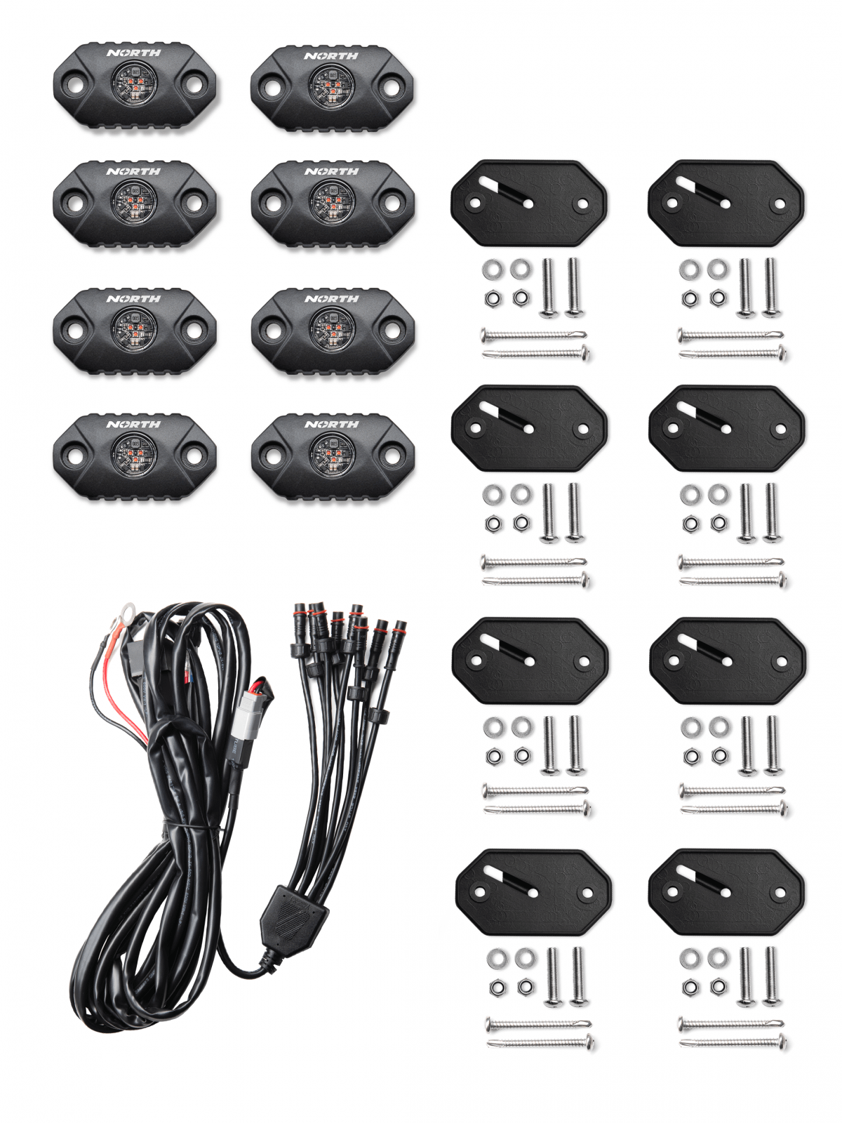 North Lights LED Rock Light 8 Piece Amber North Lights - NRTH-RL-8-A