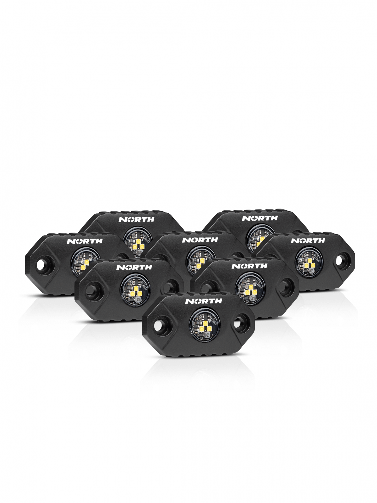 North Lights LED Rock Light 8 Piece Bright White North Lights - NRTH-RL-8-W