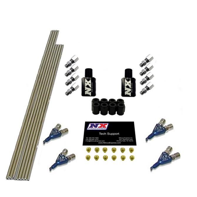 Nitrous Express 4 CYL PIRANHA CONVERSION FOR CONVERTING SINGLE NOZZLE EFI SYS TO DIRECT PORT. - NX400